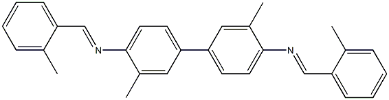 N-(3,3'-dimethyl-4'-{[(E)-(2-methylphenyl)methylidene]amino}[1,1'-biphenyl]-4-yl)-N-[(E)-(2-methylphenyl)methylidene]amine Struktur