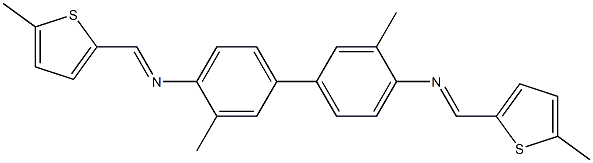 N-(3,3'-dimethyl-4'-{[(E)-(5-methyl-2-thienyl)methylidene]amino}[1,1'-biphenyl]-4-yl)-N-[(E)-(5-methyl-2-thienyl)methylidene]amine Struktur