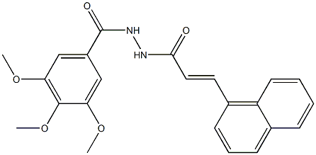 3,4,5-trimethoxy-N'-[(E)-3-(1-naphthyl)-2-propenoyl]benzohydrazide Struktur