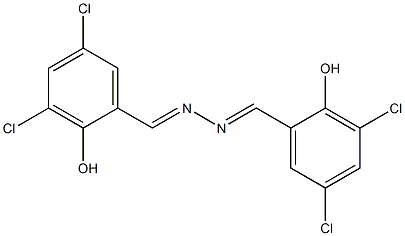 3,5-dichloro-2-hydroxybenzaldehyde N-[(E)-(3,5-dichloro-2-hydroxyphenyl)methylidene]hydrazone Struktur