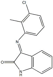 3-[(3-chloro-2-methylphenyl)imino]-1H-indol-2-one Struktur