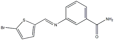 3-{[(E)-(5-bromo-2-thienyl)methylidene]amino}benzamide Struktur