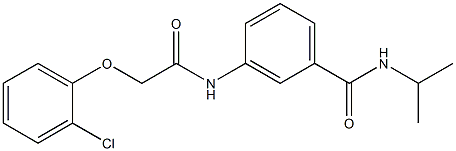 3-{[2-(2-chlorophenoxy)acetyl]amino}-N-isopropylbenzamide Struktur