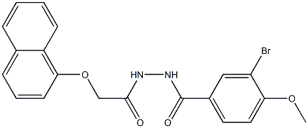 3-bromo-4-methoxy-N'-[2-(1-naphthyloxy)acetyl]benzohydrazide Struktur