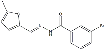 3-bromo-N'-[(E)-(5-methyl-2-thienyl)methylidene]benzohydrazide Struktur