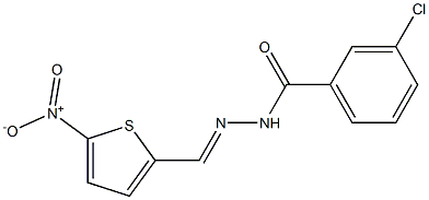 3-chloro-N'-[(E)-(5-nitro-2-thienyl)methylidene]benzohydrazide Struktur