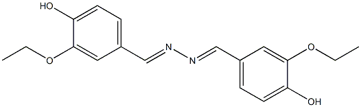 3-ethoxy-4-hydroxybenzaldehyde N-[(E)-(3-ethoxy-4-hydroxyphenyl)methylidene]hydrazone Struktur