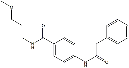 N-(3-methoxypropyl)-4-[(2-phenylacetyl)amino]benzamide Struktur