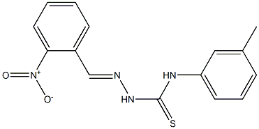 N-(3-methylphenyl)-2-[(E)-(2-nitrophenyl)methylidene]-1-hydrazinecarbothioamide Struktur