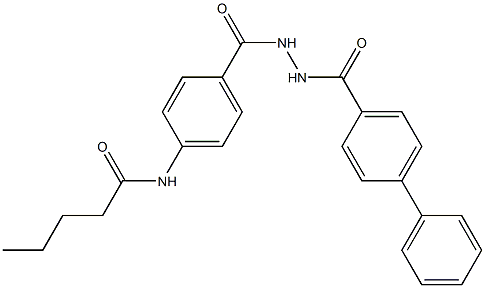 N-(4-{[2-([1,1'-biphenyl]-4-ylcarbonyl)hydrazino]carbonyl}phenyl)pentanamide Struktur