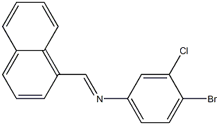 4-bromo-3-chloro-N-[(E)-1-naphthylmethylidene]aniline Struktur