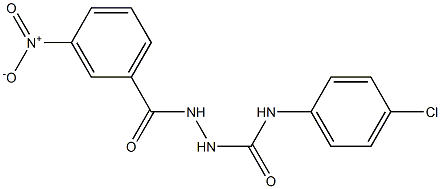 N-(4-chlorophenyl)-2-(3-nitrobenzoyl)-1-hydrazinecarboxamide Struktur