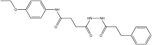 N-(4-ethoxyphenyl)-4-oxo-4-[2-(3-phenylpropanoyl)hydrazino]butanamide Struktur