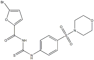 N-(5-bromo-2-furoyl)-N'-[4-(4-morpholinylsulfonyl)phenyl]thiourea Struktur