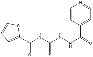 N-[(2-isonicotinoylhydrazino)carbothioyl]-2-thiophenecarboxamide Struktur