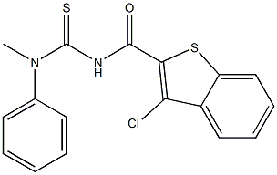 N'-[(3-chloro-1-benzothiophen-2-yl)carbonyl]-N-methyl-N-phenylthiourea Struktur