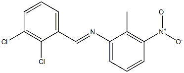 N-[(E)-(2,3-dichlorophenyl)methylidene]-N-(2-methyl-3-nitrophenyl)amine Struktur