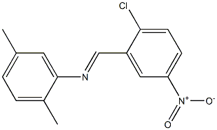 N-[(E)-(2-chloro-5-nitrophenyl)methylidene]-N-(2,5-dimethylphenyl)amine Struktur