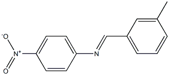 N-[(E)-(3-methylphenyl)methylidene]-N-(4-nitrophenyl)amine Struktur