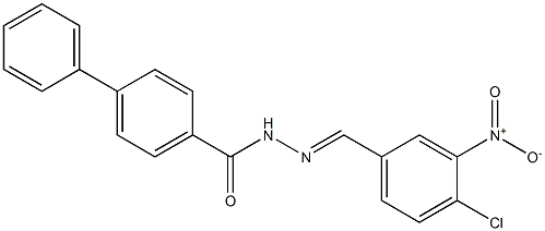 N'-[(E)-(4-chloro-3-nitrophenyl)methylidene][1,1'-biphenyl]-4-carbohydrazide Struktur