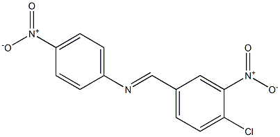 N-[(E)-(4-chloro-3-nitrophenyl)methylidene]-N-(4-nitrophenyl)amine Struktur