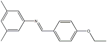 N-(3,5-dimethylphenyl)-N-[(E)-(4-ethoxyphenyl)methylidene]amine Struktur