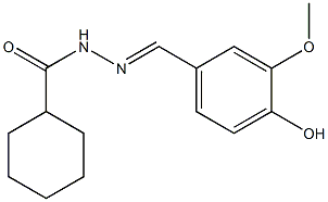 N'-[(E)-(4-hydroxy-3-methoxyphenyl)methylidene]cyclohexanecarbohydrazide Struktur