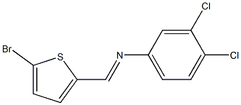 N-[(E)-(5-bromo-2-thienyl)methylidene]-N-(3,4-dichlorophenyl)amine Struktur