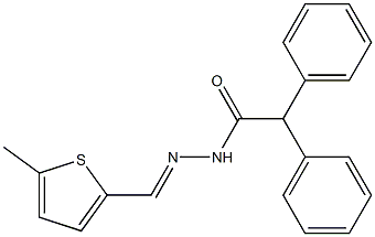 N'-[(E)-(5-methyl-2-thienyl)methylidene]-2,2-diphenylacetohydrazide Struktur