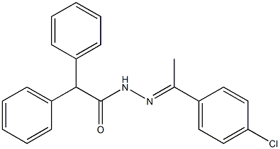 N'-[(E)-1-(4-chlorophenyl)ethylidene]-2,2-diphenylacetohydrazide Struktur