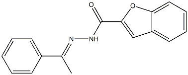 N'-[(E)-1-phenylethylidene]-1-benzofuran-2-carbohydrazide Struktur