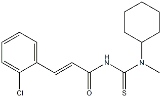 N'-[(E)-3-(2-chlorophenyl)-2-propenoyl]-N-cyclohexyl-N-methylthiourea Struktur