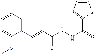 N'-[(E)-3-(2-methoxyphenyl)-2-propenoyl]-2-thiophenecarbohydrazide Struktur