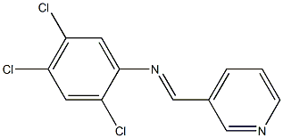 2,4,5-trichloro-N-[(E)-3-pyridinylmethylidene]aniline Struktur