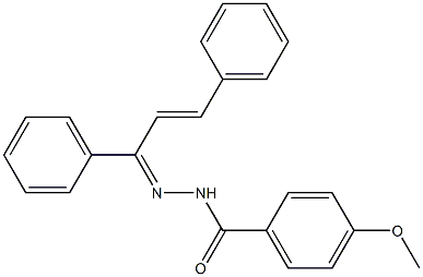 N'-[(Z,2E)-1,3-diphenyl-2-propenylidene]-4-methoxybenzohydrazide Struktur