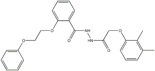 N'-[2-(2,3-dimethylphenoxy)acetyl]-2-(2-phenoxyethoxy)benzohydrazide Struktur