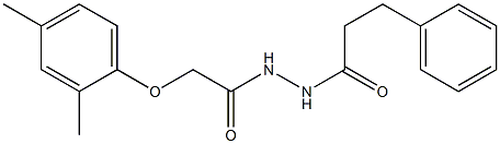 N'-[2-(2,4-dimethylphenoxy)acetyl]-3-phenylpropanohydrazide Struktur