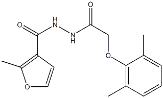 N'-[2-(2,6-dimethylphenoxy)acetyl]-2-methyl-3-furohydrazide Struktur