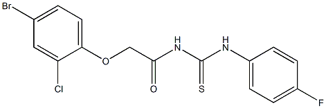 N-[2-(4-bromo-2-chlorophenoxy)acetyl]-N'-(4-fluorophenyl)thiourea Struktur