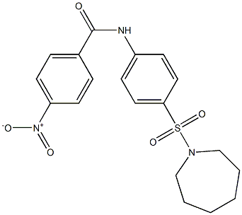 N-[4-(1-azepanylsulfonyl)phenyl]-4-nitrobenzamide Struktur