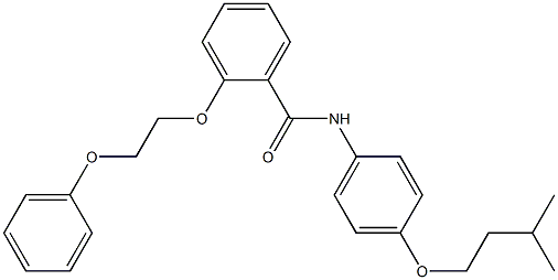 N-[4-(isopentyloxy)phenyl]-2-(2-phenoxyethoxy)benzamide Struktur