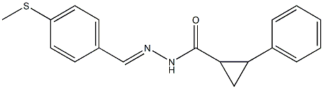 N'-{(E)-[4-(methylsulfanyl)phenyl]methylidene}-2-phenylcyclopropanecarbohydrazide Struktur