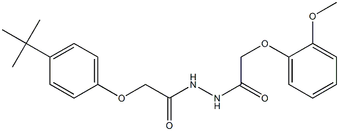 N'-{2-[4-(tert-butyl)phenoxy]acetyl}-2-(2-methoxyphenoxy)acetohydrazide Struktur