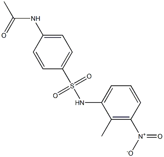 N-{4-[(2-methyl-3-nitroanilino)sulfonyl]phenyl}acetamide Struktur