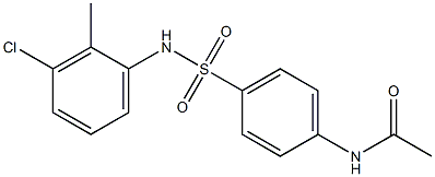 N-{4-[(3-chloro-2-methylanilino)sulfonyl]phenyl}acetamide Struktur