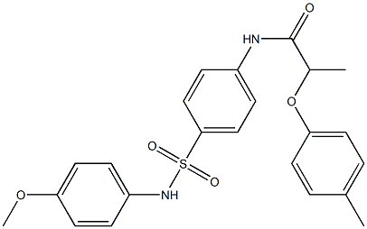 N-{4-[(4-methoxyanilino)sulfonyl]phenyl}-2-(4-methylphenoxy)propanamide Struktur