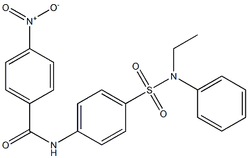 N-{4-[(ethylanilino)sulfonyl]phenyl}-4-nitrobenzamide Struktur