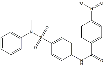 N-{4-[(methylanilino)sulfonyl]phenyl}-4-nitrobenzamide Struktur