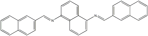 N-[(E)-2-naphthylmethylidene]-N-(5-{[(E)-2-naphthylmethylidene]amino}-1-naphthyl)amine Struktur