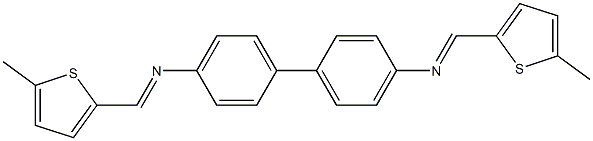 N-[(E)-(5-methyl-2-thienyl)methylidene]-N-(4'-{[(E)-(5-methyl-2-thienyl)methylidene]amino}[1,1'-biphenyl]-4-yl)amine Struktur